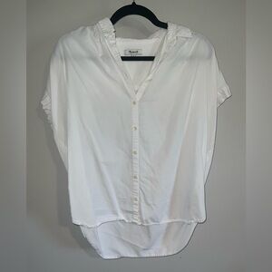 Madewell Women's White Button-Up Top